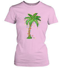 Christmas Lights Palm Tree Beach Funny Tropical Xmas Gift Women's T-Shirt Women's T-Shirt - FordPhuMy