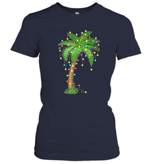 Christmas Lights Palm Tree Beach Funny Tropical Xmas Gift Women's T-Shirt Women's T-Shirt - FordPhuMy
