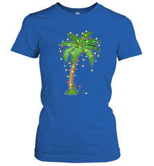 Christmas Lights Palm Tree Beach Funny Tropical Xmas Gift Women's T-Shirt Women's T-Shirt - FordPhuMy