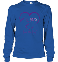 TCU Horned Frogs Football Inside Heart  Team Long Sleeve T-Shirt Long Sleeve T-Shirt - FordPhuMy