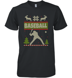 Baseball Ugly Christmas Softball Player Ugly Xmas Present Men's Premium T-Shirt