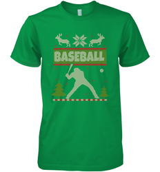 Baseball Ugly Christmas Softball Player Ugly Xmas Present Men's Premium T-Shirt