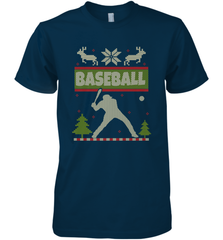 Baseball Ugly Christmas Softball Player Ugly Xmas Present Men's Premium T-Shirt Men's Premium T-Shirt - FordPhuMy