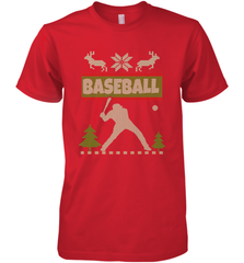 Baseball Ugly Christmas Softball Player Ugly Xmas Present Men's Premium T-Shirt Men's Premium T-Shirt - FordPhuMy