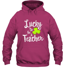 Teacher St. Patrick's Day Shirt, Lucky To Be A Teacher Hooded Sweatshirt Hooded Sweatshirt - FordPhuMy