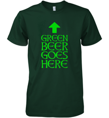 Green Beer Goes Here Funny St. Patrick's Day Men's Premium T-Shirt Men's Premium T-Shirt - FordPhuMy