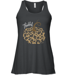 Mens Womens Thankful Pumpkin Fall Leopard Print Women's Racerback Tank Women's Racerback Tank - FordPhuMy