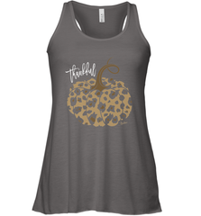 Mens Womens Thankful Pumpkin Fall Leopard Print Women's Racerback Tank Women's Racerback Tank - FordPhuMy