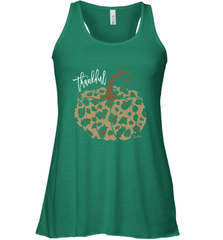 Mens Womens Thankful Pumpkin Fall Leopard Print Women's Racerback Tank Women's Racerback Tank - FordPhuMy