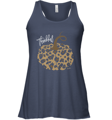 Mens Womens Thankful Pumpkin Fall Leopard Print Women's Racerback Tank Women's Racerback Tank - FordPhuMy