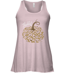 Mens Womens Thankful Pumpkin Fall Leopard Print Women's Racerback Tank Women's Racerback Tank - FordPhuMy