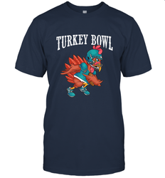 Cool Turkey Bowl _ Funny Thanksgiving Football Player Men's T-Shirt
