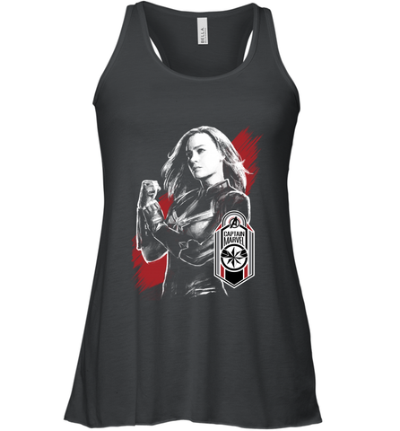 Avengers Endgame Captain Marvel Tag Poster Women's Racerback Tank