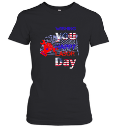 Happy labor day wishes USA flag for men and woman Women's T-Shirt
