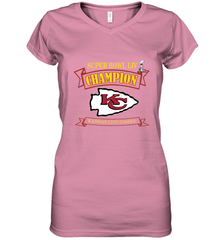 Kansas City Chiefs NFL Pro Line by Fanatics Super Bowl LIV Champions Women's V-Neck T-Shirt Women's V-Neck T-Shirt - FordPhuMy