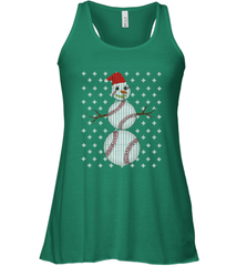 UGLY CHRISTMAS Baseball Snowman Holiday Santa Funny Men Gift Women's Racerback Tank Women's Racerback Tank - FordPhuMy