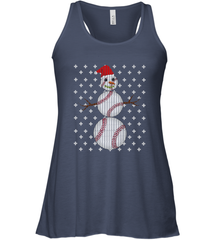 UGLY CHRISTMAS Baseball Snowman Holiday Santa Funny Men Gift Women's Racerback Tank Women's Racerback Tank - FordPhuMy