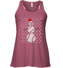 UGLY CHRISTMAS Baseball Snowman Holiday Santa Funny Men Gift Women's Racerback Tank Women's Racerback Tank - FordPhuMy