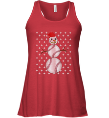 UGLY CHRISTMAS Baseball Snowman Holiday Santa Funny Men Gift Women's Racerback Tank Women's Racerback Tank - FordPhuMy