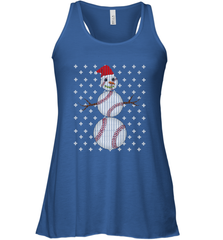 UGLY CHRISTMAS Baseball Snowman Holiday Santa Funny Men Gift Women's Racerback Tank Women's Racerback Tank - FordPhuMy