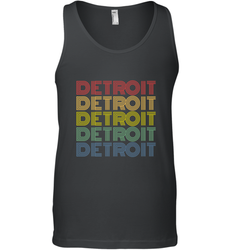 Vintage 1980s Style Detroit Michigan Men's Tank Top