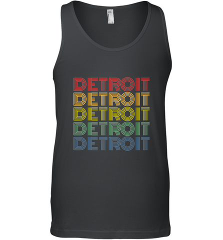 Vintage 1980s Style Detroit Michigan Men's Tank Top