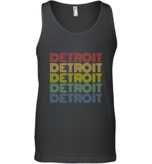 Vintage 1980s Style Detroit Michigan Men's Tank Top Men's Tank Top - FordPhuMy