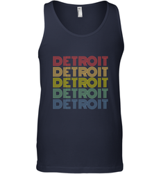 Vintage 1980s Style Detroit Michigan Men's Tank Top