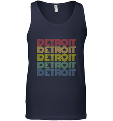 Vintage 1980s Style Detroit Michigan Men's Tank Top Men's Tank Top - FordPhuMy
