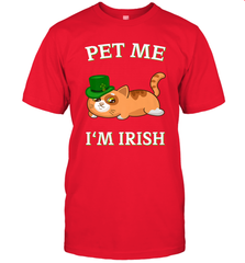 Pet Me I'm Irish Funny Cat Lover St. Patrick's Day Men's T-Shirt Men's T-Shirt - FordPhuMy