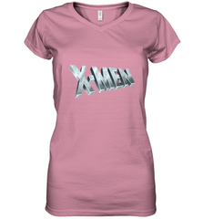 Marvel X Men Logo Retro 90s Animated Series Women's V-Neck T-Shirt Women's V-Neck T-Shirt - FordPhuMy