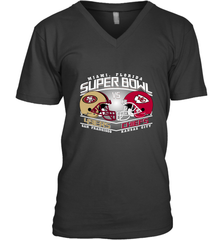 NFL Super bowl San Francisco 49ers vs. Kansas City Chiefs Men's V-Neck Men's V-Neck - FordPhuMy