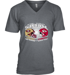 NFL Super bowl San Francisco 49ers vs. Kansas City Chiefs Men's V-Neck Men's V-Neck - FordPhuMy