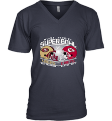 NFL Super bowl San Francisco 49ers vs. Kansas City Chiefs Men's V-Neck Men's V-Neck - FordPhuMy