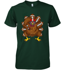 Cool Turkey Football Feathers Funny Thanksgiving Sports Men's Premium T-Shirt Men's Premium T-Shirt - FordPhuMy