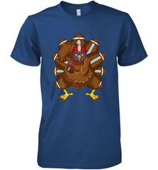 Cool Turkey Football Feathers Funny Thanksgiving Sports Men's Premium T-Shirt Men's Premium T-Shirt - FordPhuMy