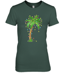 Christmas Lights Palm Tree Beach Funny Tropical Xmas Gift Women's Premium T-Shirt Women's Premium T-Shirt - FordPhuMy