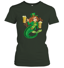 St Patricks Day Shirt Women Leprechaun Mermaid Girls Redhead Women's T-Shirt Women's T-Shirt - FordPhuMy