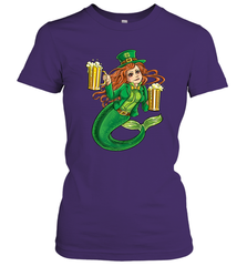 St Patricks Day Shirt Women Leprechaun Mermaid Girls Redhead Women's T-Shirt Women's T-Shirt - FordPhuMy