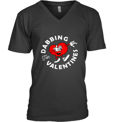 Dabbing Heart For Valentine's Day Art Graphics Heart Gift Men's V-Neck
