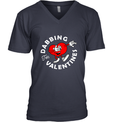 Dabbing Heart For Valentine's Day Art Graphics Heart Gift Men's V-Neck