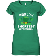 Shortest Leprechaun Funny Family St. Patrick's Day Women's V-Neck T-Shirt Women's V-Neck T-Shirt - FordPhuMy