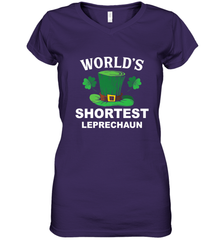 Shortest Leprechaun Funny Family St. Patrick's Day Women's V-Neck T-Shirt Women's V-Neck T-Shirt - FordPhuMy