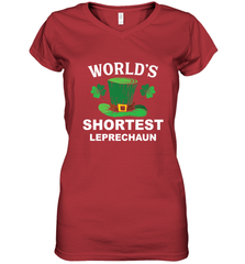 Shortest Leprechaun Funny Family St. Patrick's Day Women's V-Neck T-Shirt Women's V-Neck T-Shirt - FordPhuMy
