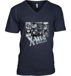 Marvel X Men Animated Series Halftone Retro 90s Men's V-Neck