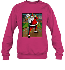 Baseball Santa Ugly Christmas Sports Graphic Print Design Crewneck Sweatshirt Crewneck Sweatshirt - FordPhuMy