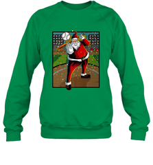 Baseball Santa Ugly Christmas Sports Graphic Print Design Crewneck Sweatshirt Crewneck Sweatshirt - FordPhuMy