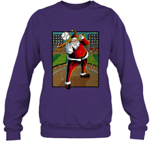 Baseball Santa Ugly Christmas Sports Graphic Print Design Crewneck Sweatshirt Crewneck Sweatshirt - FordPhuMy
