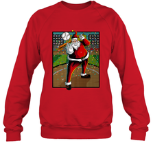 Baseball Santa Ugly Christmas Sports Graphic Print Design Crewneck Sweatshirt Crewneck Sweatshirt - FordPhuMy