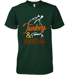 Turkey And Football Thanksgiving Day Football Fan Holiday Men's Premium T-Shirt Men's Premium T-Shirt - FordPhuMy